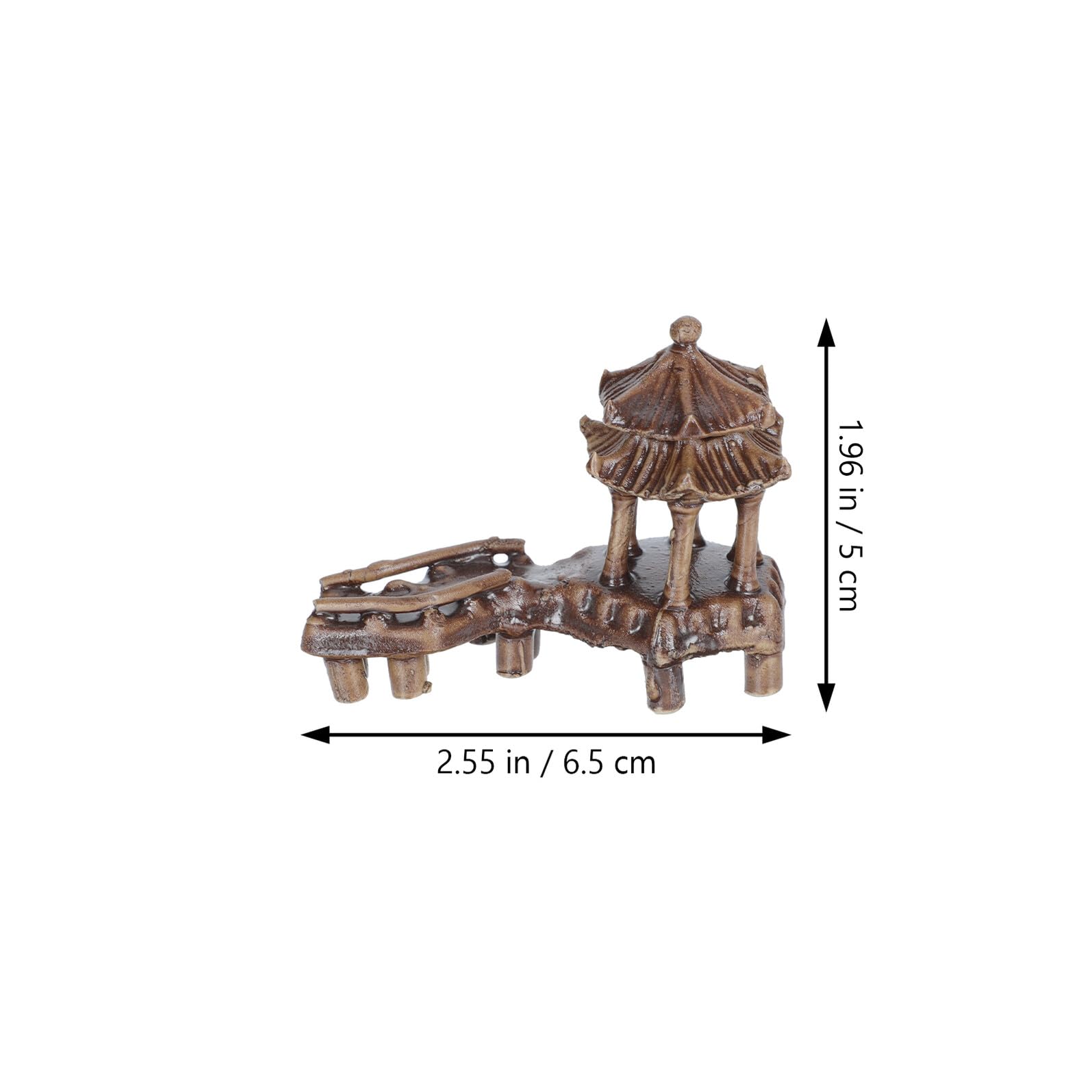 Artibetter Ornamenti per Giardino Resistente allo Sbiadimento in Ceramica Set 5 Pezzi a Forma di Padiglione Finitura Fine Decorazione per Esterno per Layout del Giardino