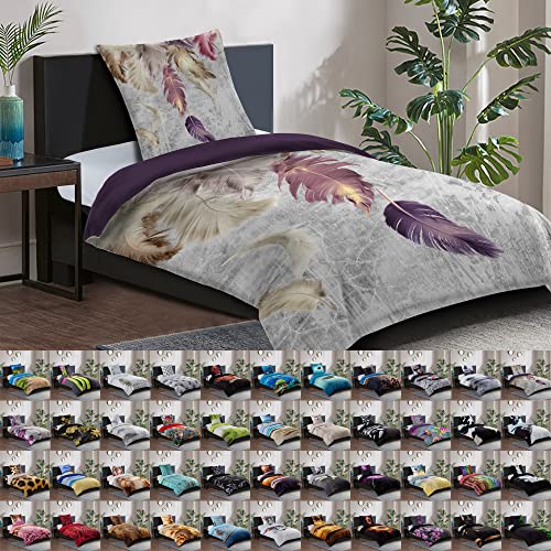 Sanilo® Bettwäsche 135x200 cm, 100% feinste Baumwolle, 2-teilig,...