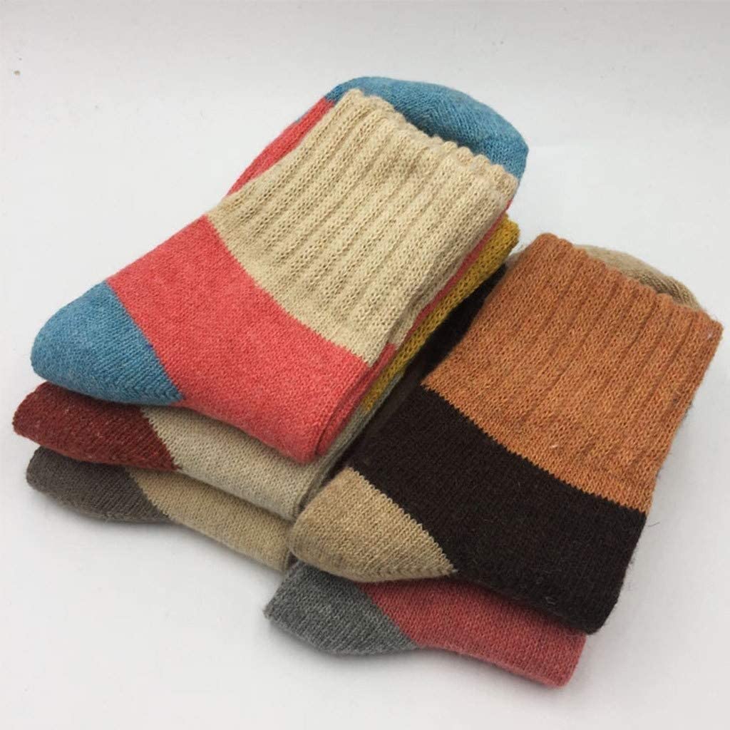 Calcetines 10 Pares De Calcetines Cálidos Calcetines Casuales De Tubo Mediano De Bloque De Color Coloridos Suaves Cómodos Calcetines De Moda