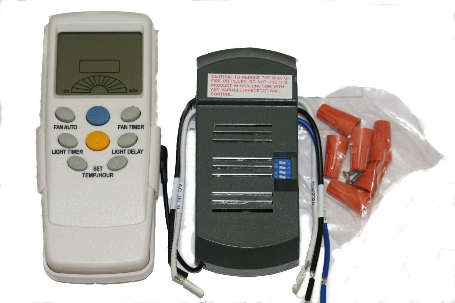 Universal Thermostatic Ceiling Fan and Light Remote Control Conversion