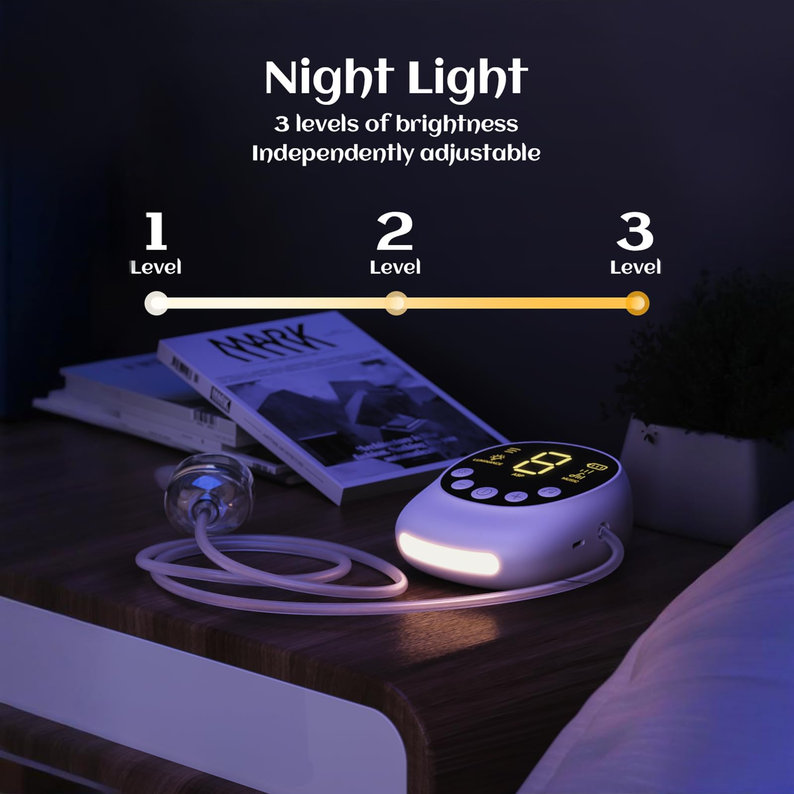 X-Bosak Aspiratore nasale elettrico per bambini, per rimuovere muco ospedaliero con 9 livelli di aspirazione, ricaricabile USB-C, luce notturna e filastrocche, punte in silicone senza BPA