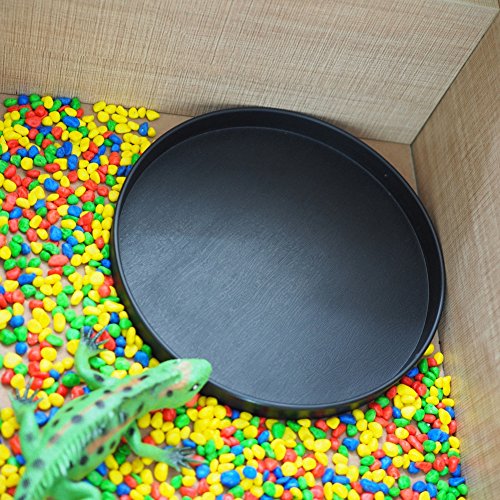 OMEM Reptile Food Bowl Water Dish,Feeding Dish, Birds Bowl (L, Black) - Thumbnail 6