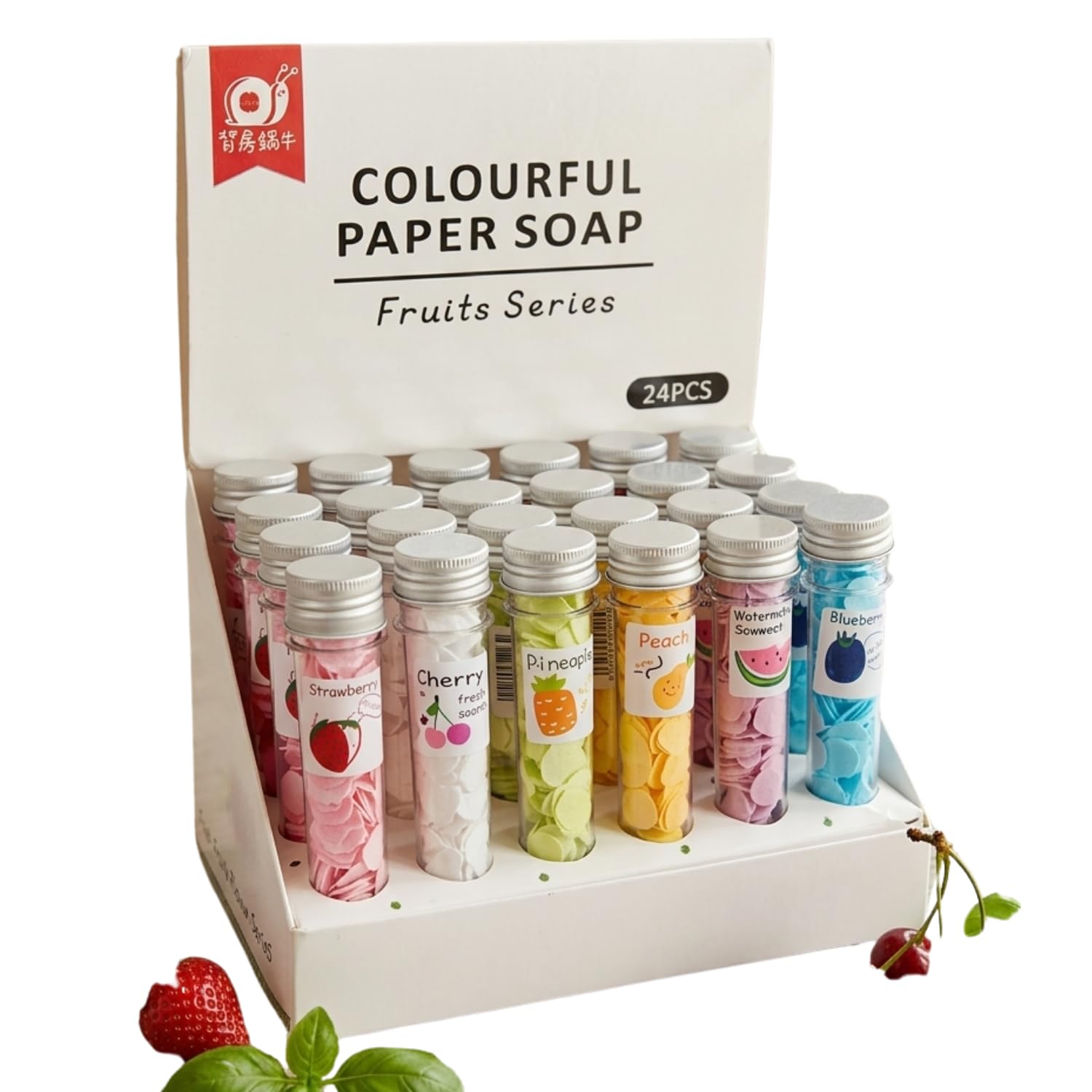 DISPOSABLE PAPER SOAP BOTTLES, Mini Paper Soap Bottle featuring scented disposable soap sheets in a stylish flower-petal tube, Lightweight, portable, and perfect for travel and daily hygiene-image-8