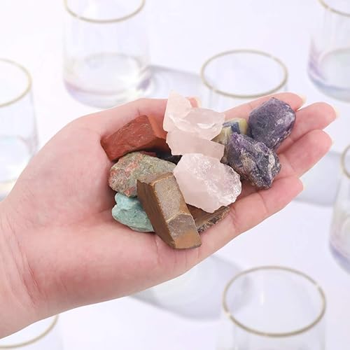 Miniatura 7 de Swpeet Chips de piedras preciosas de cristal de grava mixta de 1 libra de 0.8 a 1.5 pulgadas, piezas trituradas, piedras de forma irregular para