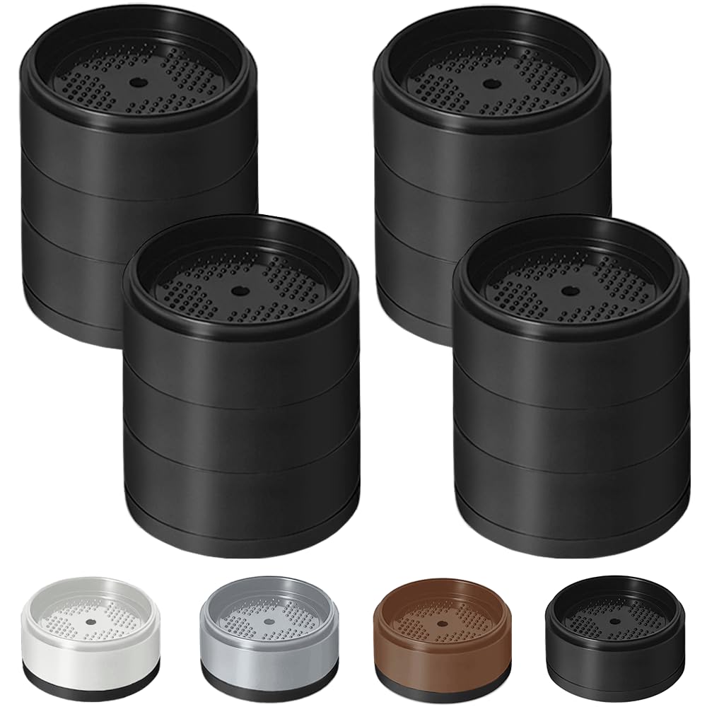 Photo 1 of Bed Risers 1 inch, 2 inch, 3 inch, 4 inch Heavy Duty, Adjustable Furniture Riser for Table Desk Couch Sofa Chair Refrigerator Washing Machine, Stackable Bed Raisers Blocks (Black 4 Pack, 1+1+1 inch)