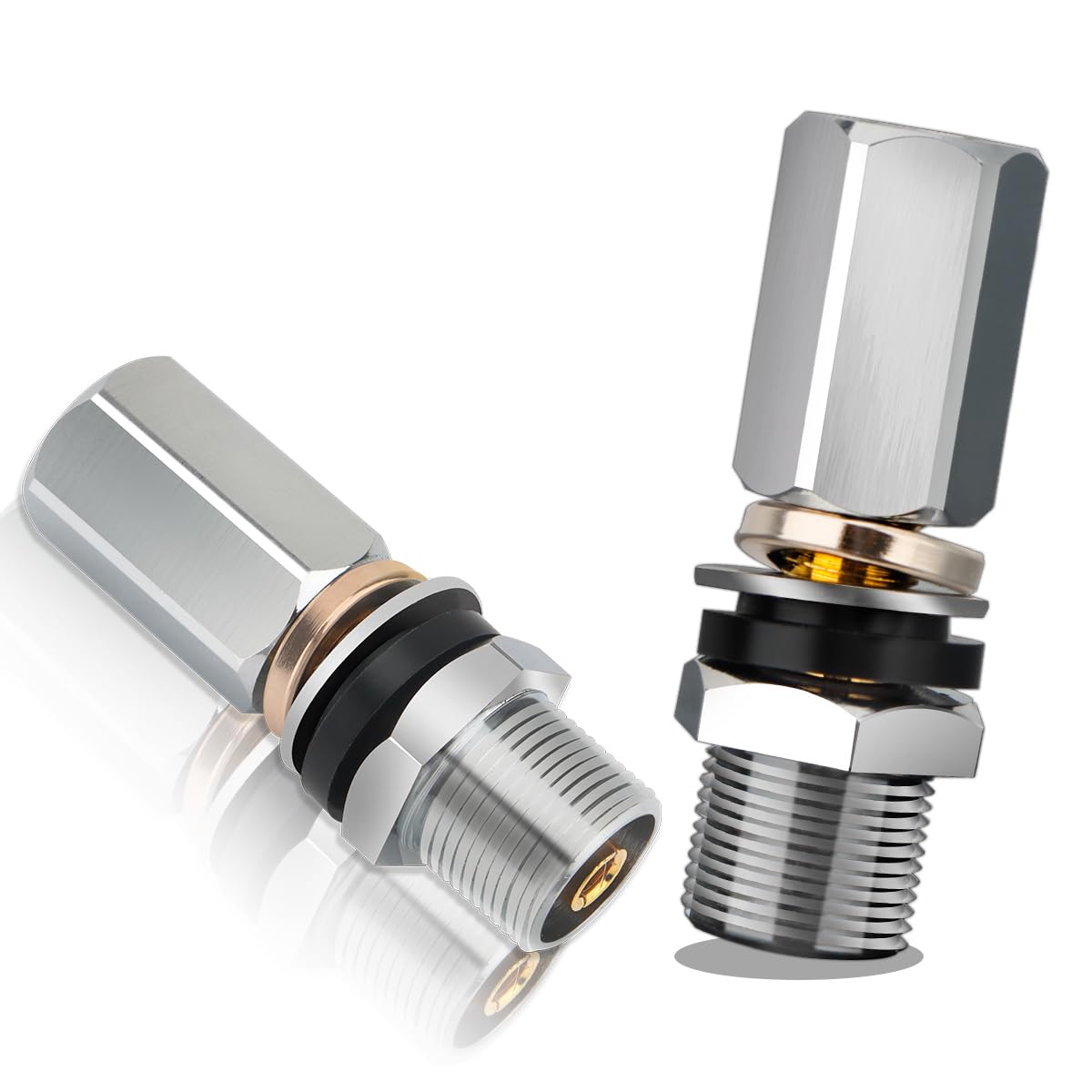 SO239 CB Radio Antenna Adapter Heavy Duty Stud Mount Adaptor with 3/8-24 Threads UHF-Female Connector for Mounting CB Antennas Ham Radio Accessories,2 Pack