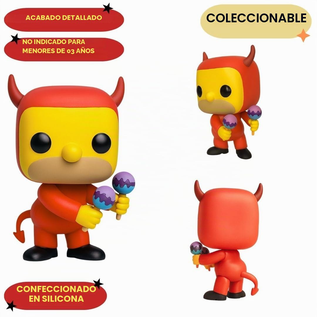 Funko Pop! - Figura de Vinilo de Homero Malvado de Los Simpson, 4.33 Pulgadas, Maracas, Exclusiva