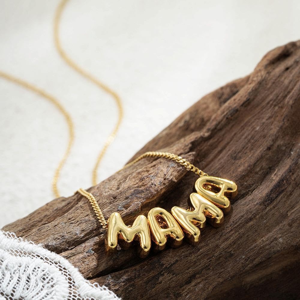 Aleasha Initial O Pendant Gold DIY Name Necklace Accessories Suitable for 1mm Chain (Pendant Only)