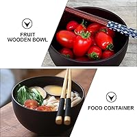 Vista 7 de Tazón de madera de azufaifo Tazón de frutas Tazón de madera Cuenco de madera para servir Tazones de postre Recipientes Tazón de comida Bocadillos