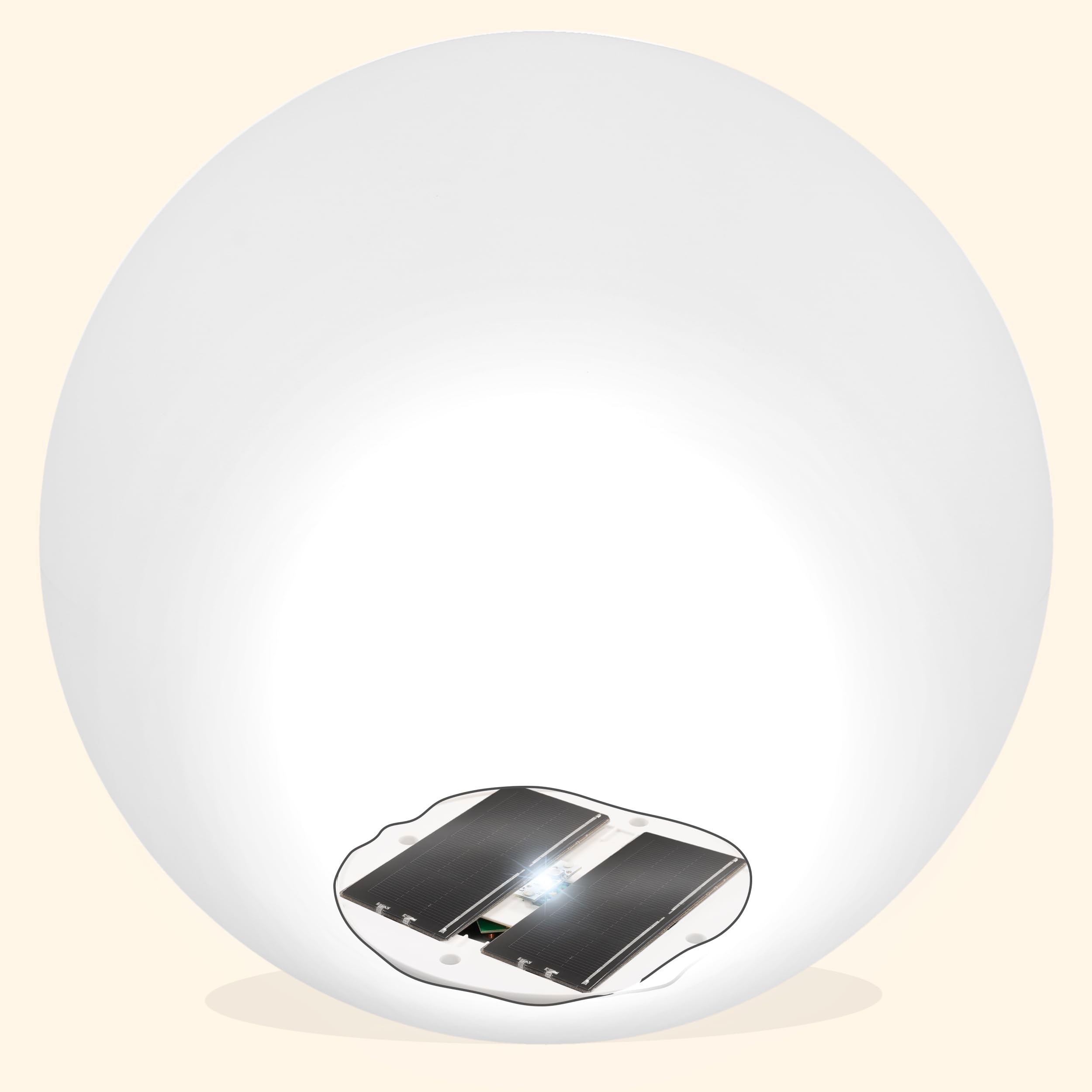 Esotec Solar Schwimmkugel Leuchtkugel Garten Ø25cm Fernbedienung 102619 | Ø25cm, Fernbedienung, 7 Lichtfarben, Kaltweiß & RGB, bis 8 Std, Akku wechselbar, Polykristallin, IP66, schwimmend & stehend
