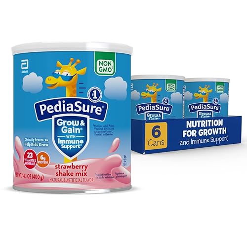 PediaSure Cultiva y gana polvo de mezcla de batido sin OMG y sin gluten batido nutricional para niños con proteínas probióticos DHA antioxidantes y