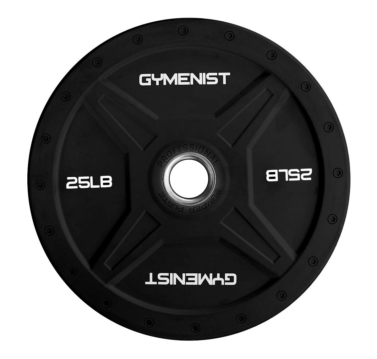 GYMENIST Bumper Plates is Made for 2 Inch Olympic Bars, Available from 10 LB up to 55 LB Black Or Multi Color Premium Commercial Gym