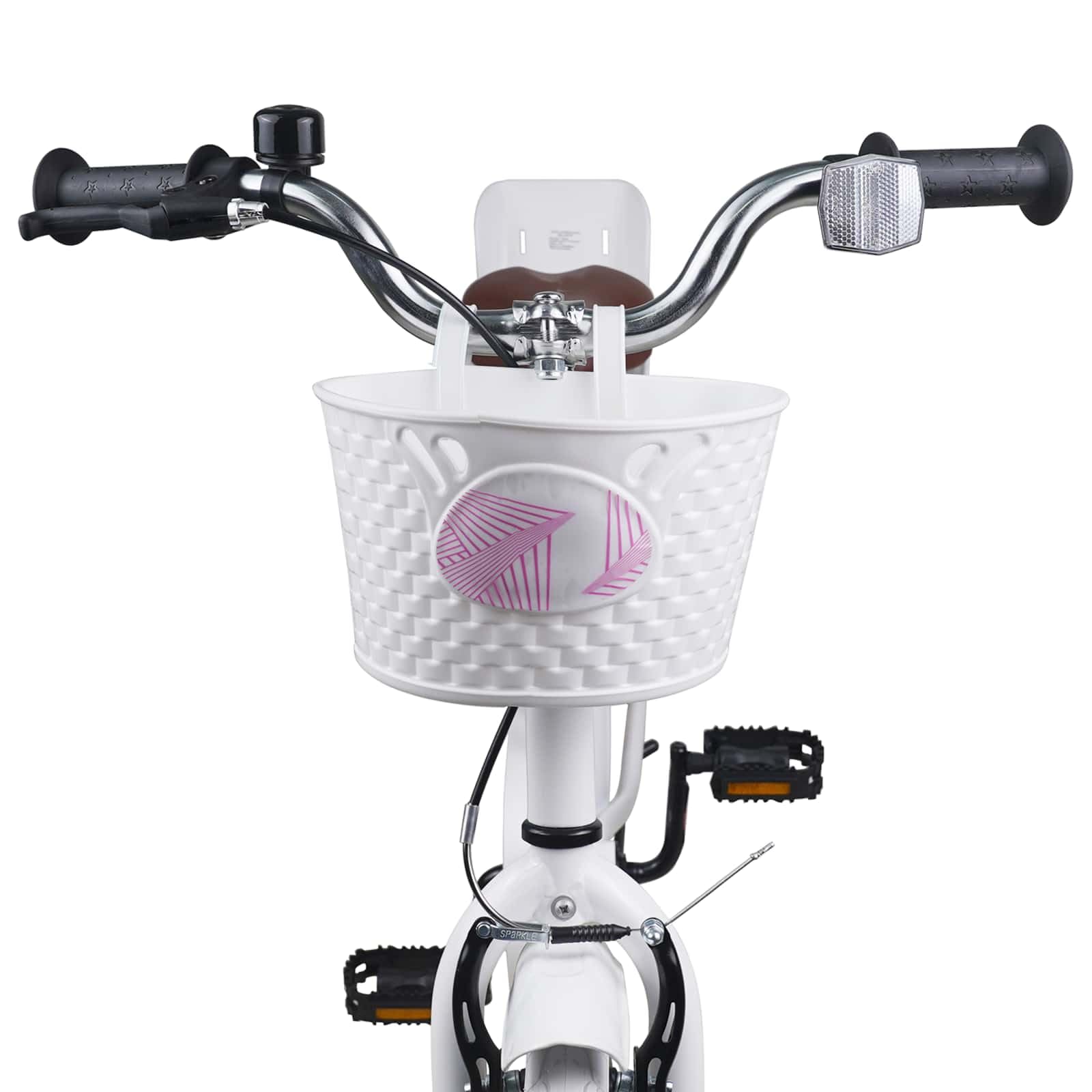 Kinderfahrrad Zoll lila für 2-4 Jahre mit Stahlrahmen, verstellbarem Sitz und Lenker, Schutzblech, Klingel, Ständer, Reflektoren, Bremse für sicheres Fahren auf Stadt und Spielplatz