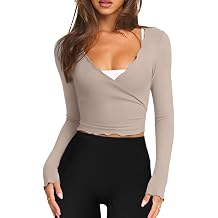LASLULU Womens Self Tie Workout Tops Bolero Shrugs Wrap Top