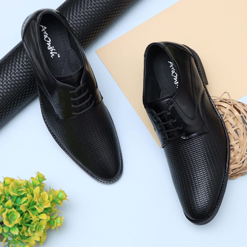 Image of ARAMISH Men's Genuine Leather Lace up Derby Formal Shoes (UK 5 to 10 UK)