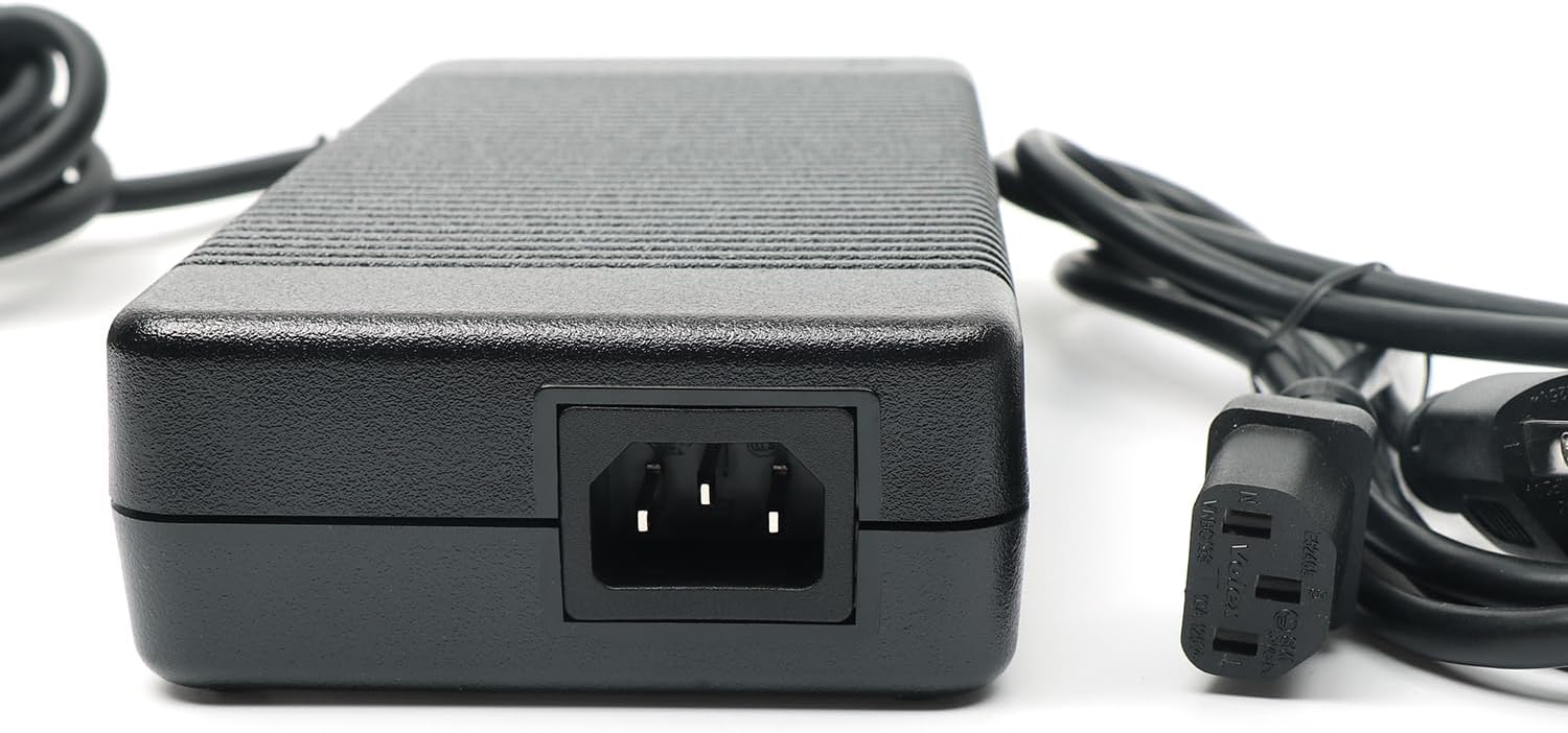 Dell Laptop Charger 330W Watt Barrel 7.4mm tip AC Power Adapter,Alienware M16 M17 R3 M18 X17 R1 R4 AC Adapter, Black, LA330PM190