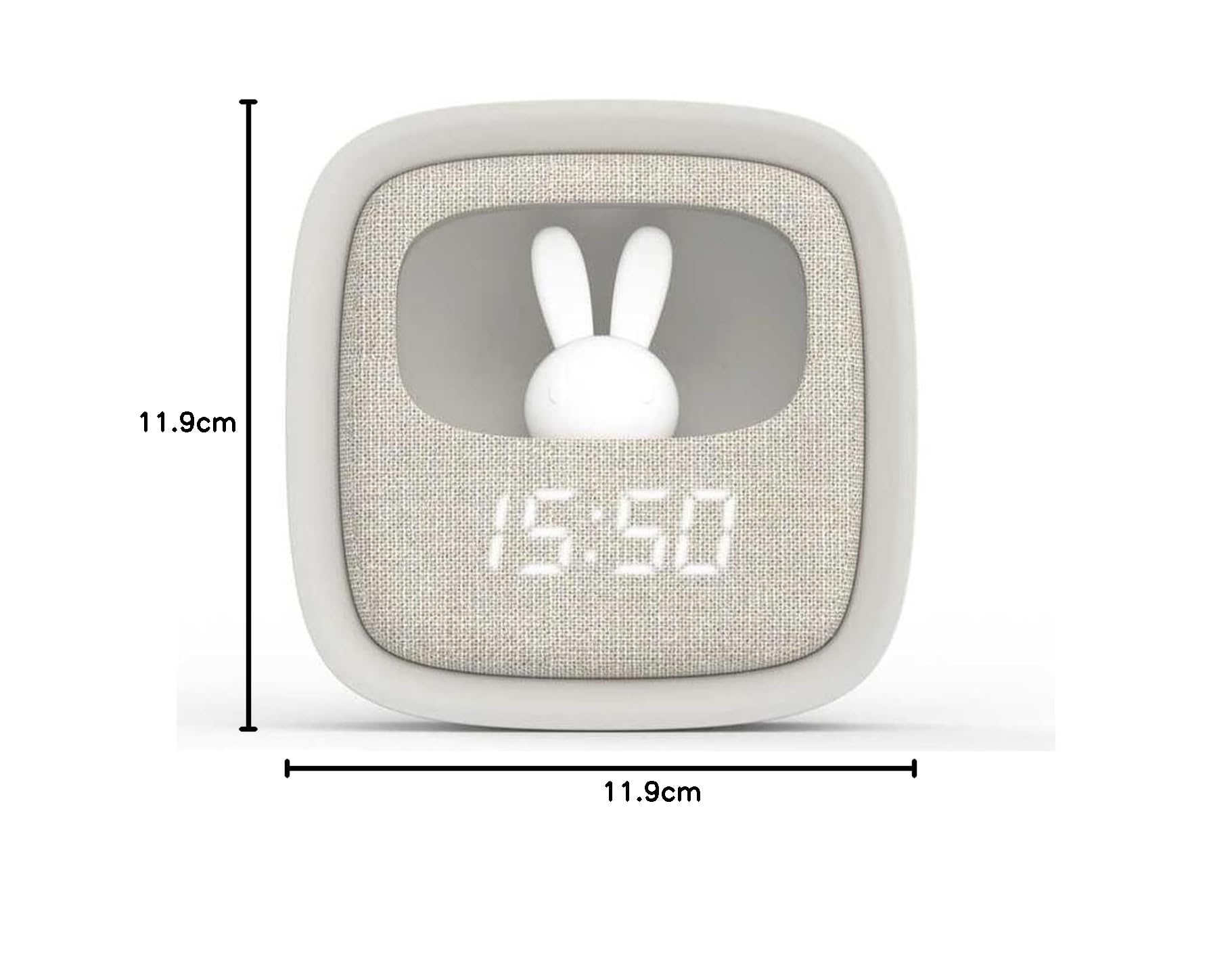 Forever Luz LED PURE FNL-06 AURORA Reloj despertador con conejito nocturno - Reloj digital, despertador, luz nocturna para dormir, para niños, temporizador, ajustable, para habitación infantil, conejo