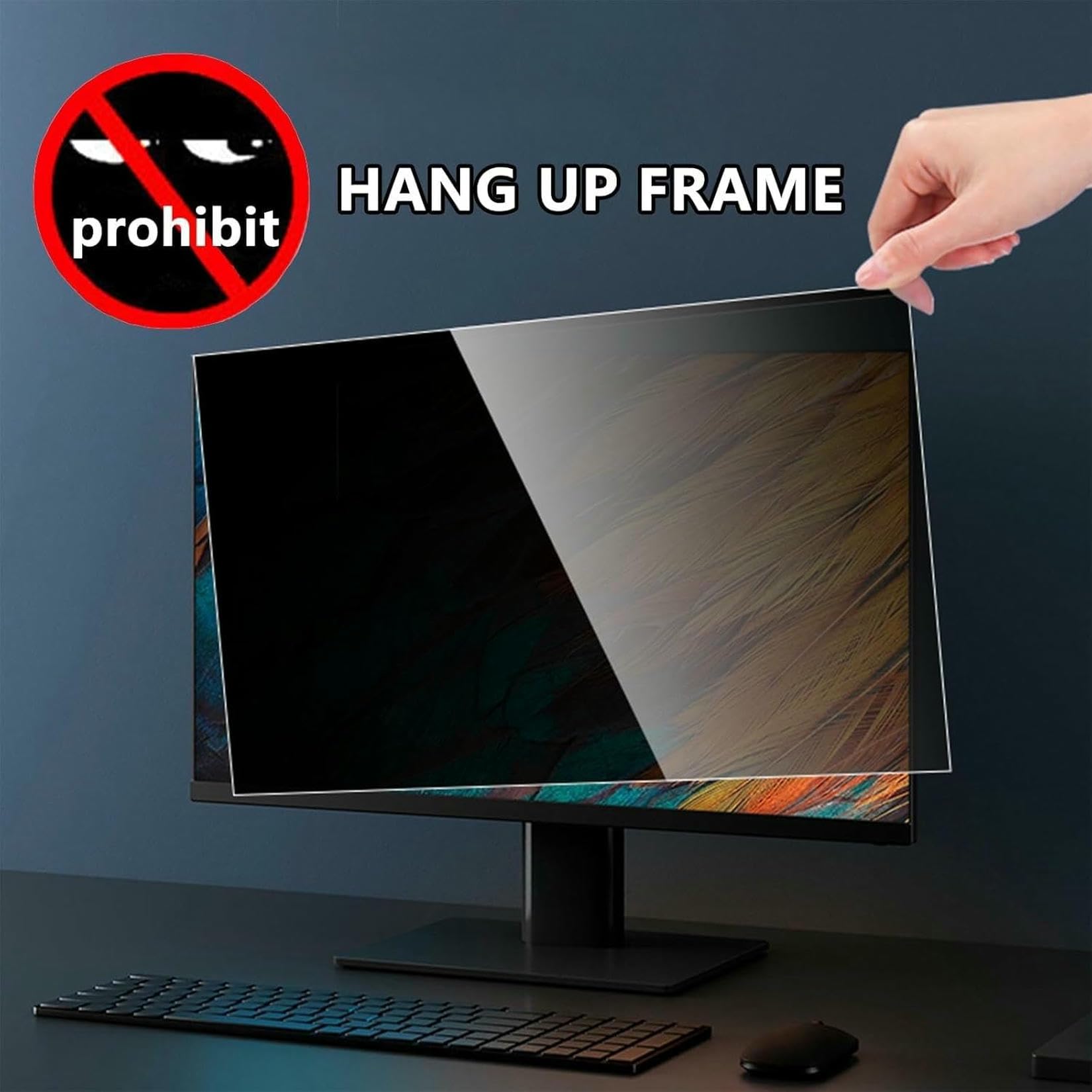 18-32 Pollici Sospeso Filtro di Privacy per Monitor del Computer, Anti-Spia, Luce Blu E Schermo di Protezione degli Occhi, Film Acrilico