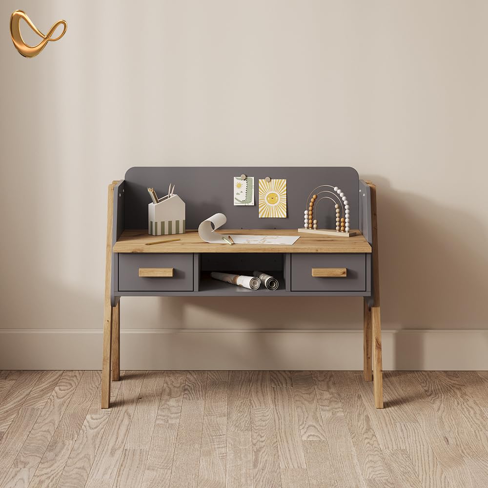 Livinity Bureau Mailo, Cachemire/Artisan, 97x80cm | solution de stockage universelle