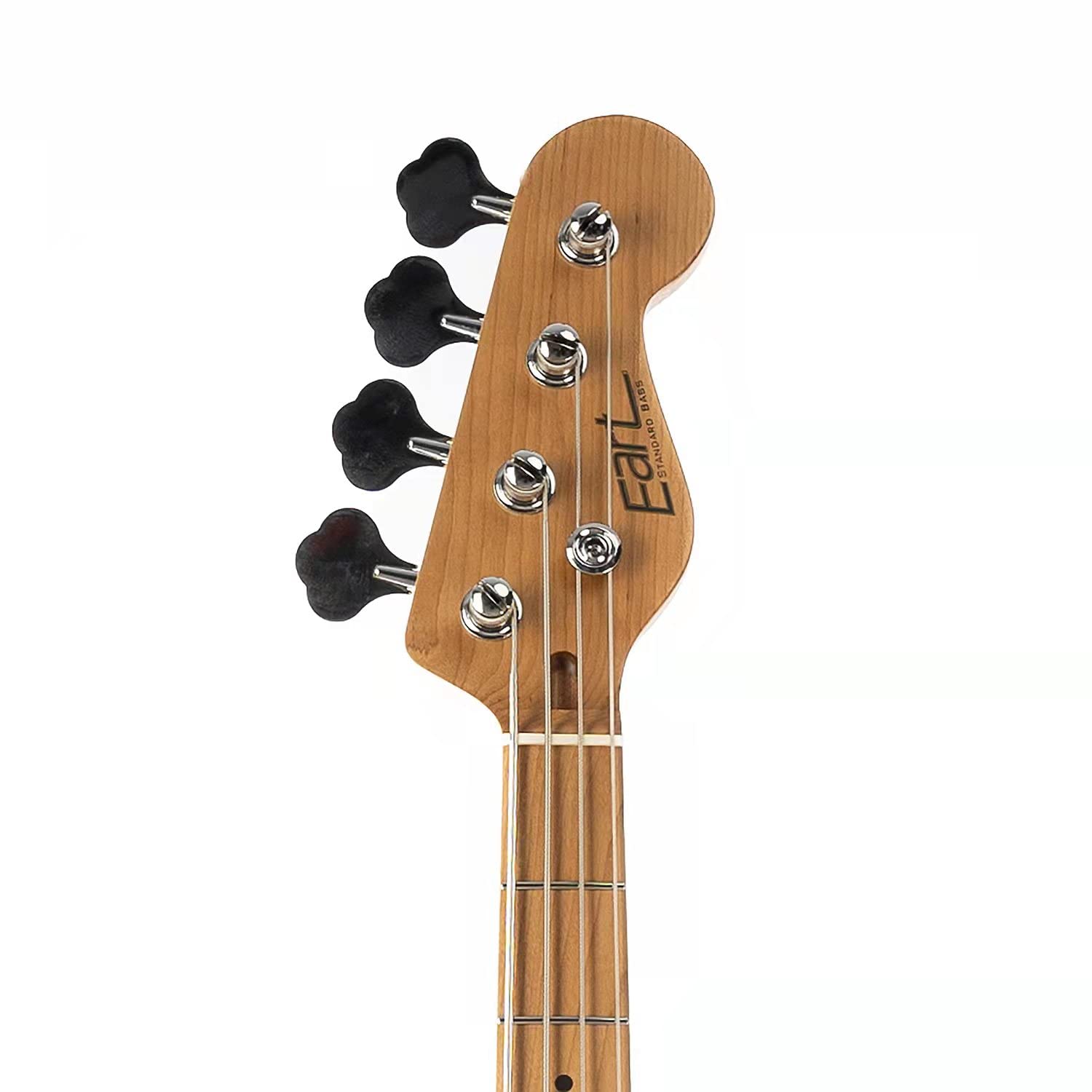 EART Guitarras B10 asado arce cuello caoba cuerpo acero inoxidable traste vintage estándar 4 cuerdas bajo eléctrico