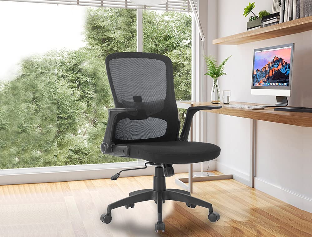 Q-Connect Silla giratoria Base Metal Regulable en Altura 910+75mm Alto 610mm Ancho 550mm Profundidad Negro.