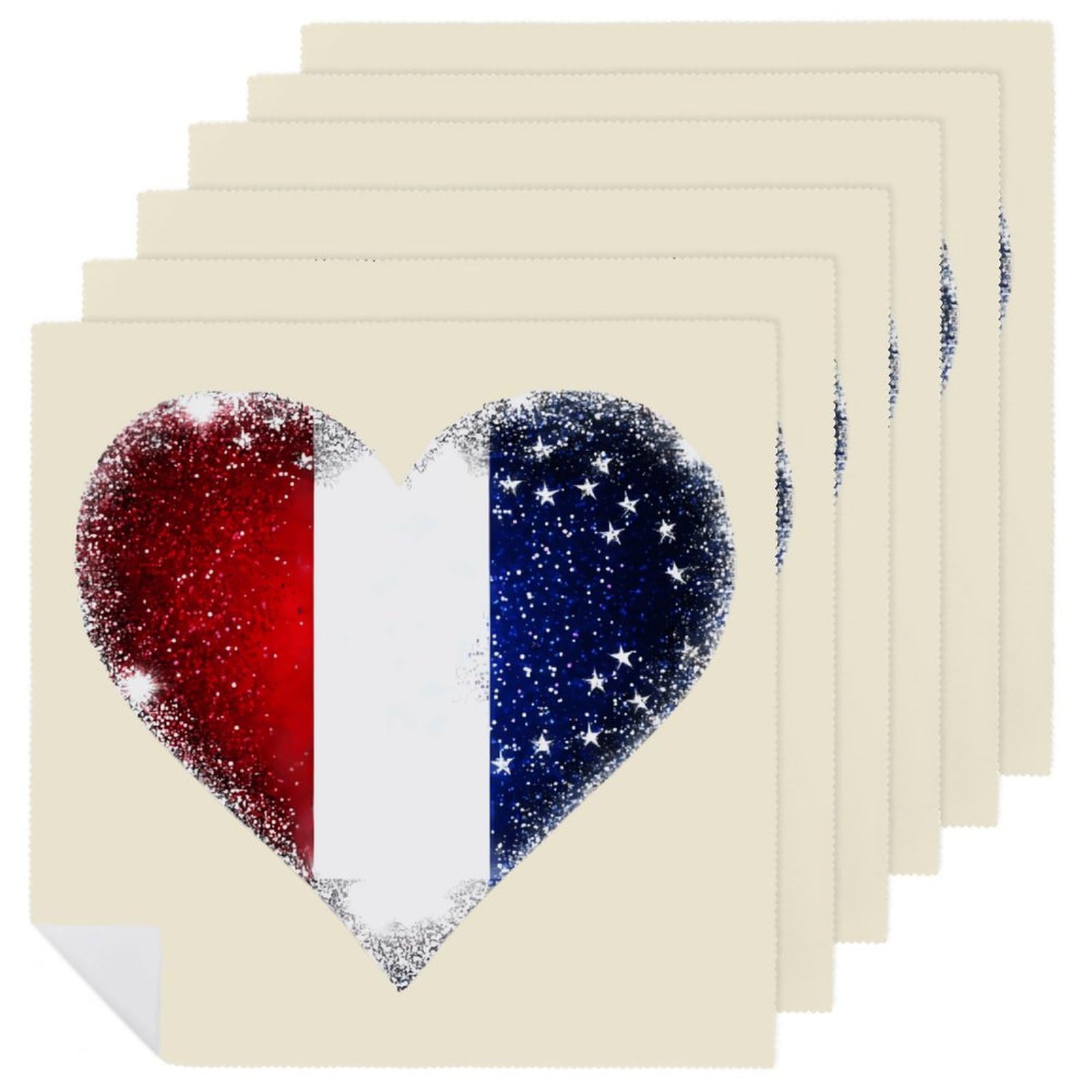 Servilletas de tela suaves de alta calidad con estampado de Francia cuadrado