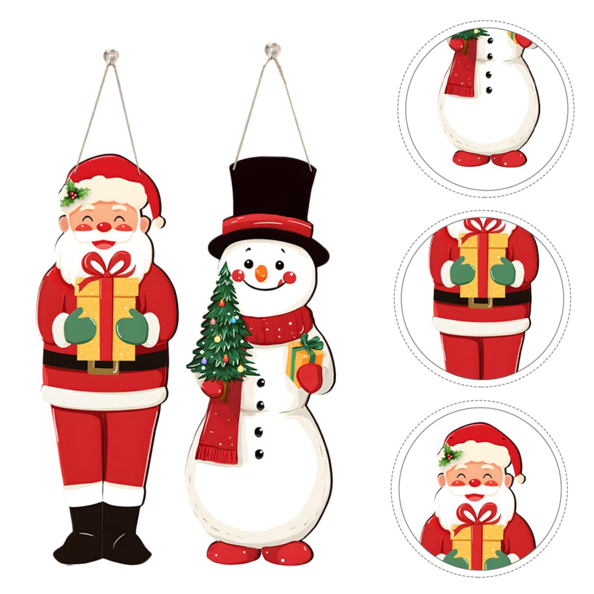 Holz Schneemann Weihnachtsbaumschmuck Hängend Wanddeko Schneemann Dekorationsfigur Weihnachtsmann Weihnachtsbaumschmuck Kugeln Weihnachtsschmuck für Zuhause Büro oder Geschäft