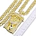 Hip Hop Fashion Iced Out Rapper 14K Gold Plated Iced Jesus Pendant 30