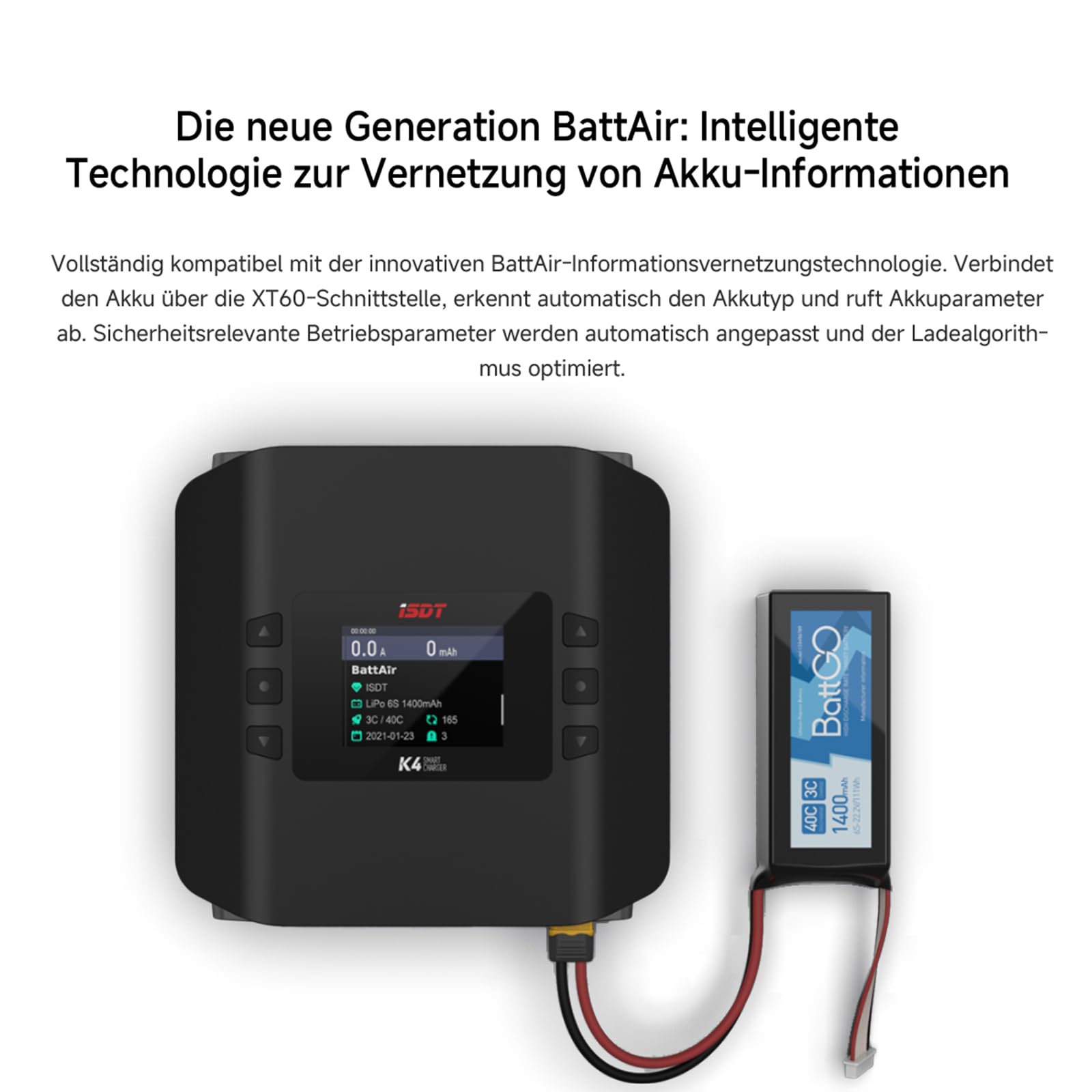 ISDT K4 Lipo Balance Ladegerät,Dual Port 1~8S 400~600W x 2 AC/DC Intelligentes Smart Batterie Multi-Ladegerät mit Entlader für Boot/-Flugzeug/Drohne/Airsoft/Modellbau