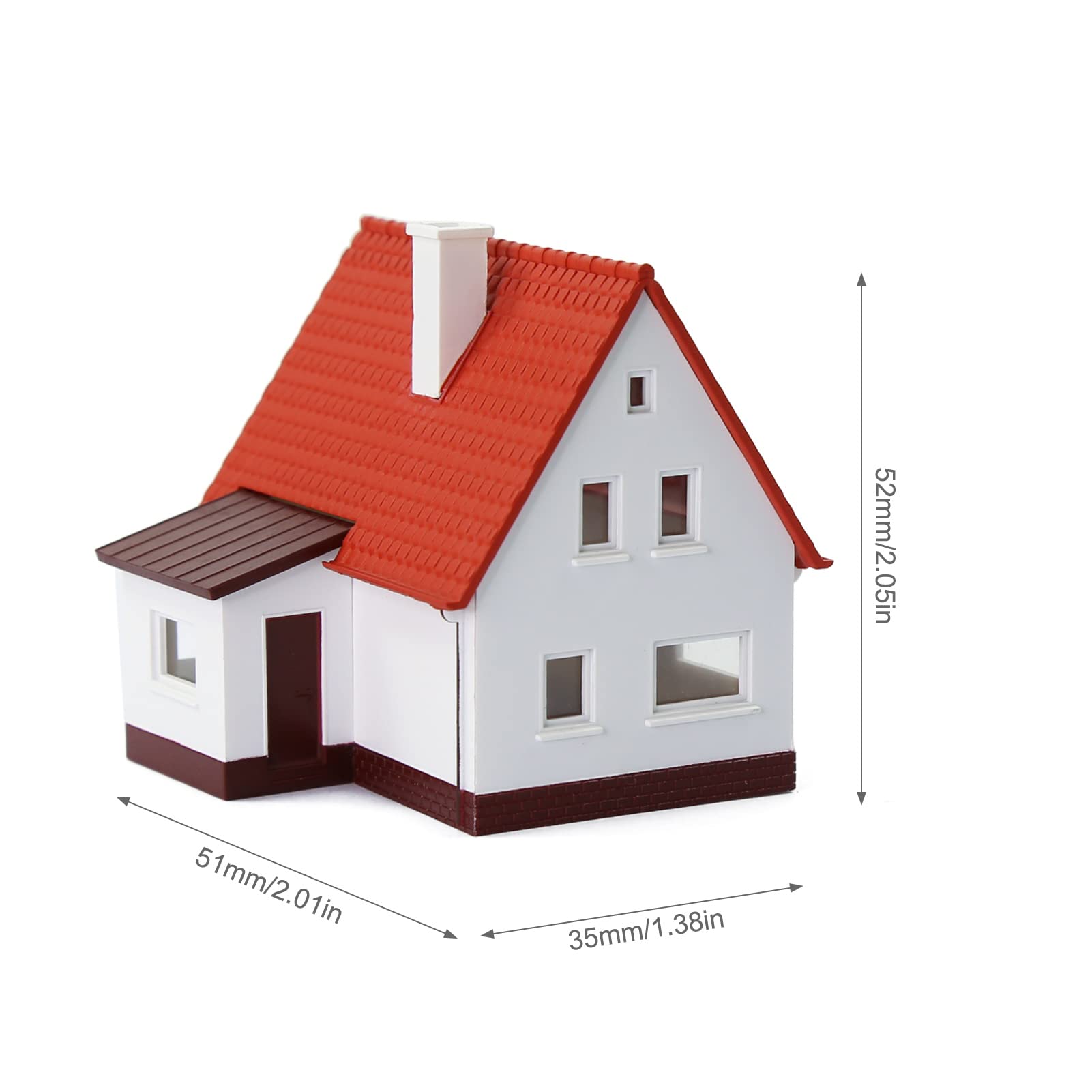 Evemodel 1 piste N 1:160 maisons maison individuelle pavillon break accessoires pour la décoration de train miniature (rouge)