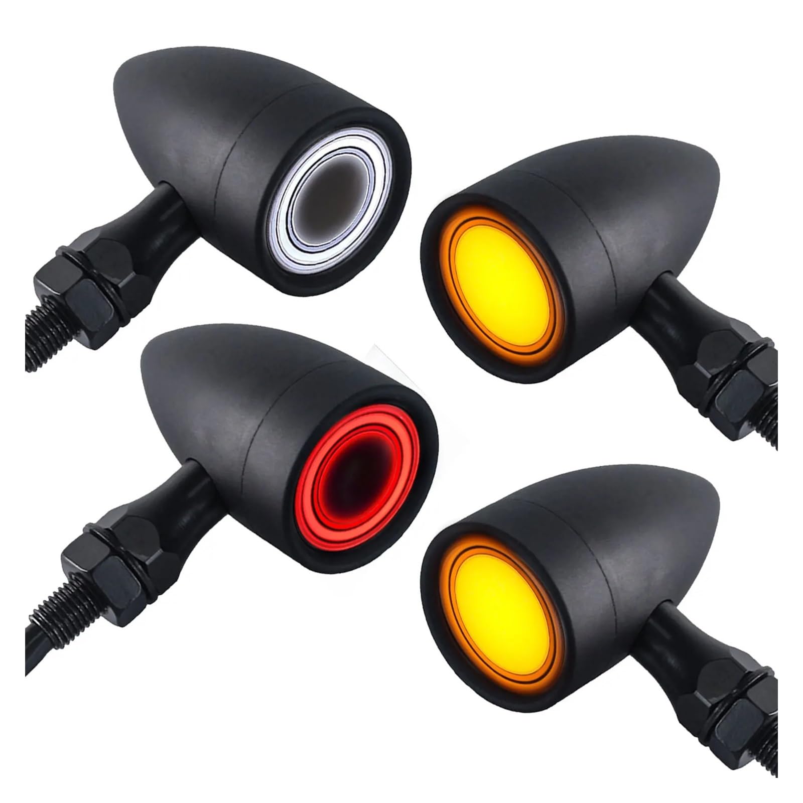Traseras Delanteras LED señales Motocicleta 4 Piezas Giro luz señal