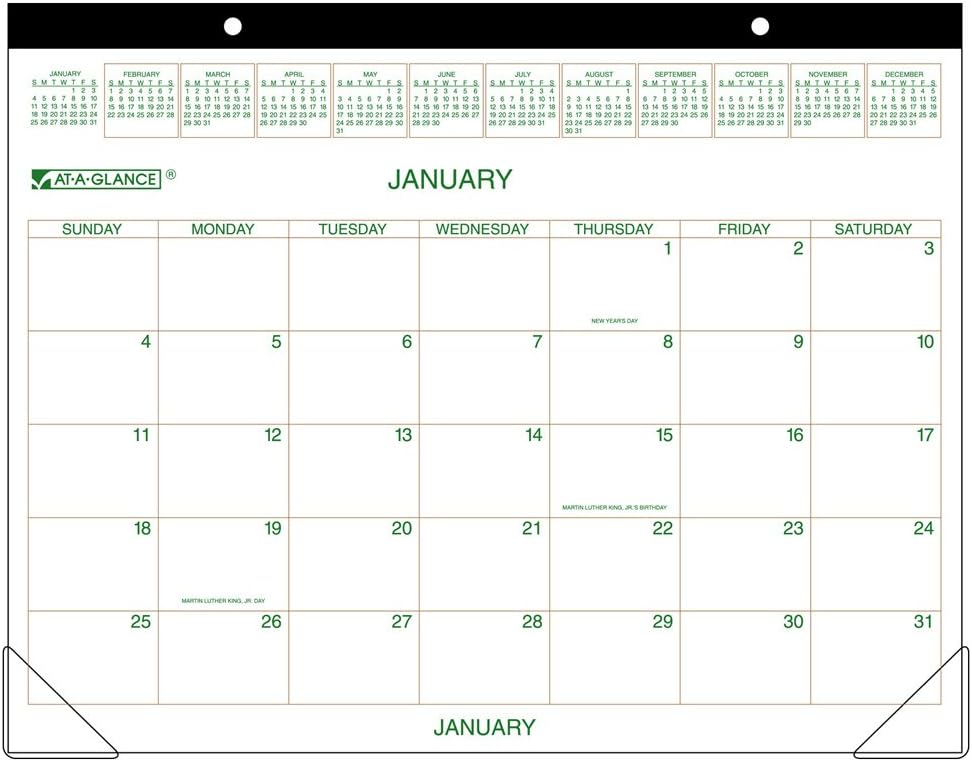 AT-A-GLANCE Recycled Two-Color Desk Pad, 22 x 17 Inches, 2010 (GG250000)