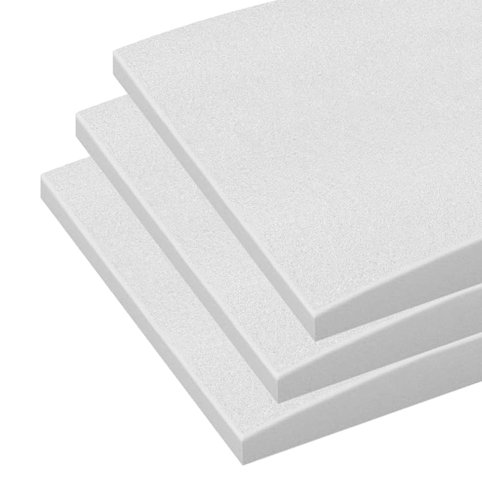 3 Pièces Coussin de Soutien Canapé Coussin de Soutien Siège Affaissé Mousse pour Fauteuil Courbé Coussin sous Assise pour Réparation Mousse Haute, Dureté Blanche 70