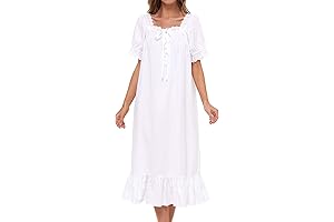 Lu's Chic White Cotton Nightgown: Victorian Elegance Meets Modern Comfort