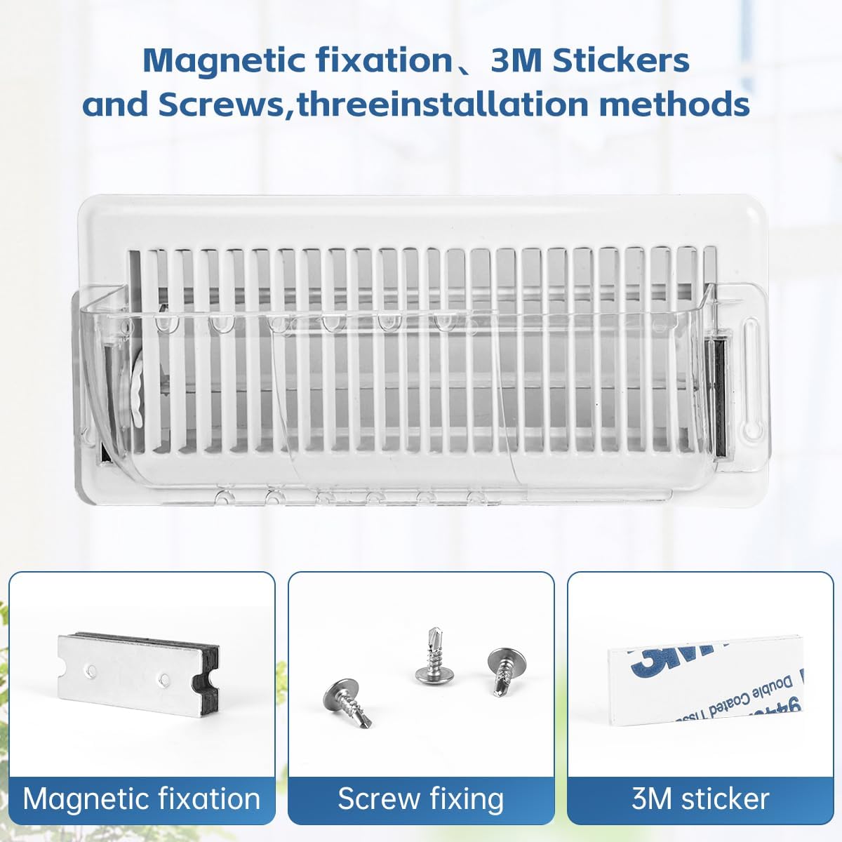 2-Pack Air Vent Deflector 8.5 to15.5 Inches, Aerospace-Grade Plastic (5-Meter Drop Resistant), 200% Stronger Magnetic AC/Heat Vent Covers (-35°F to 284°F) for Ceiling/Floor/Wall Registers - Image 5