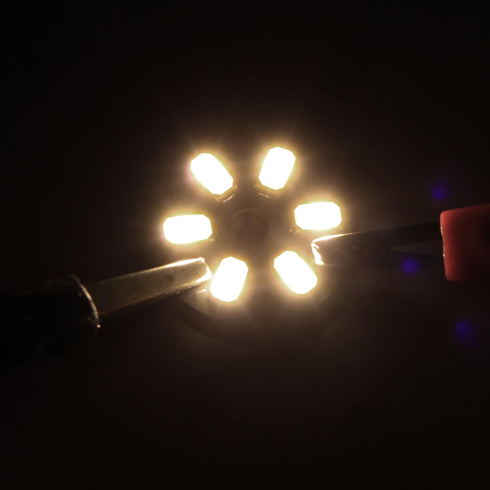 Lot De 5 LED COB 3W 280lm 3000-3200K Blanc Chaud - 20mm 5VDC - Uxcell