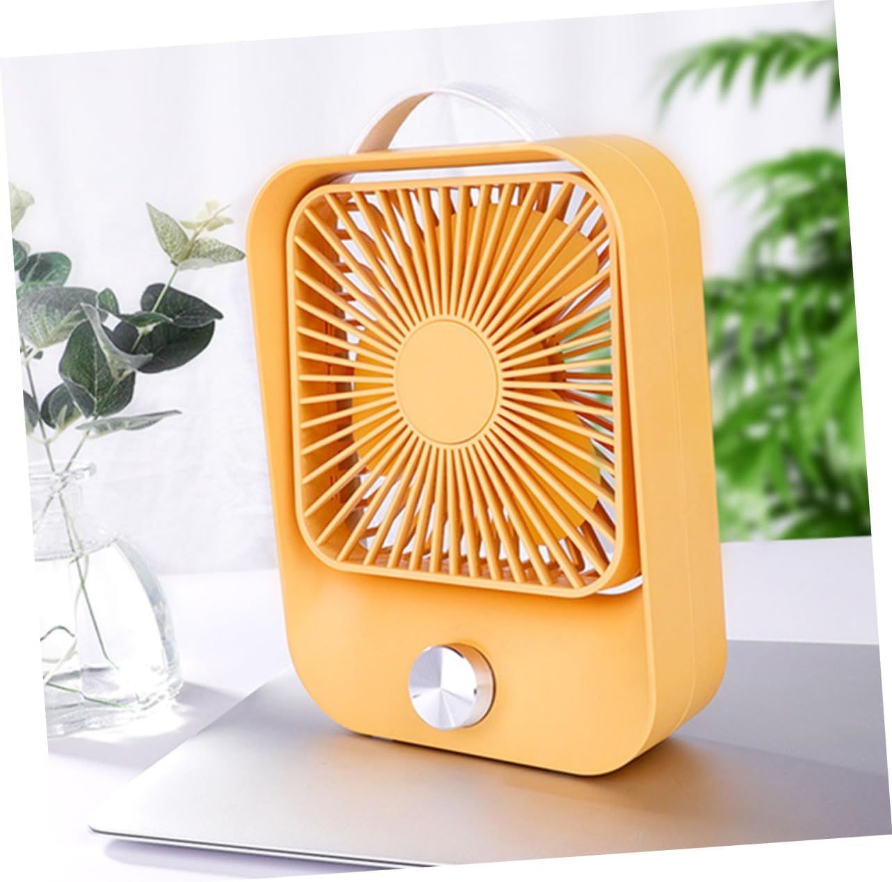 Unomor Portable USB Fan Small Summer Tabletop Mute Fan for Home Office and Outdoor Use USB Rechargeable Lightweight Color Design Choice for Friends