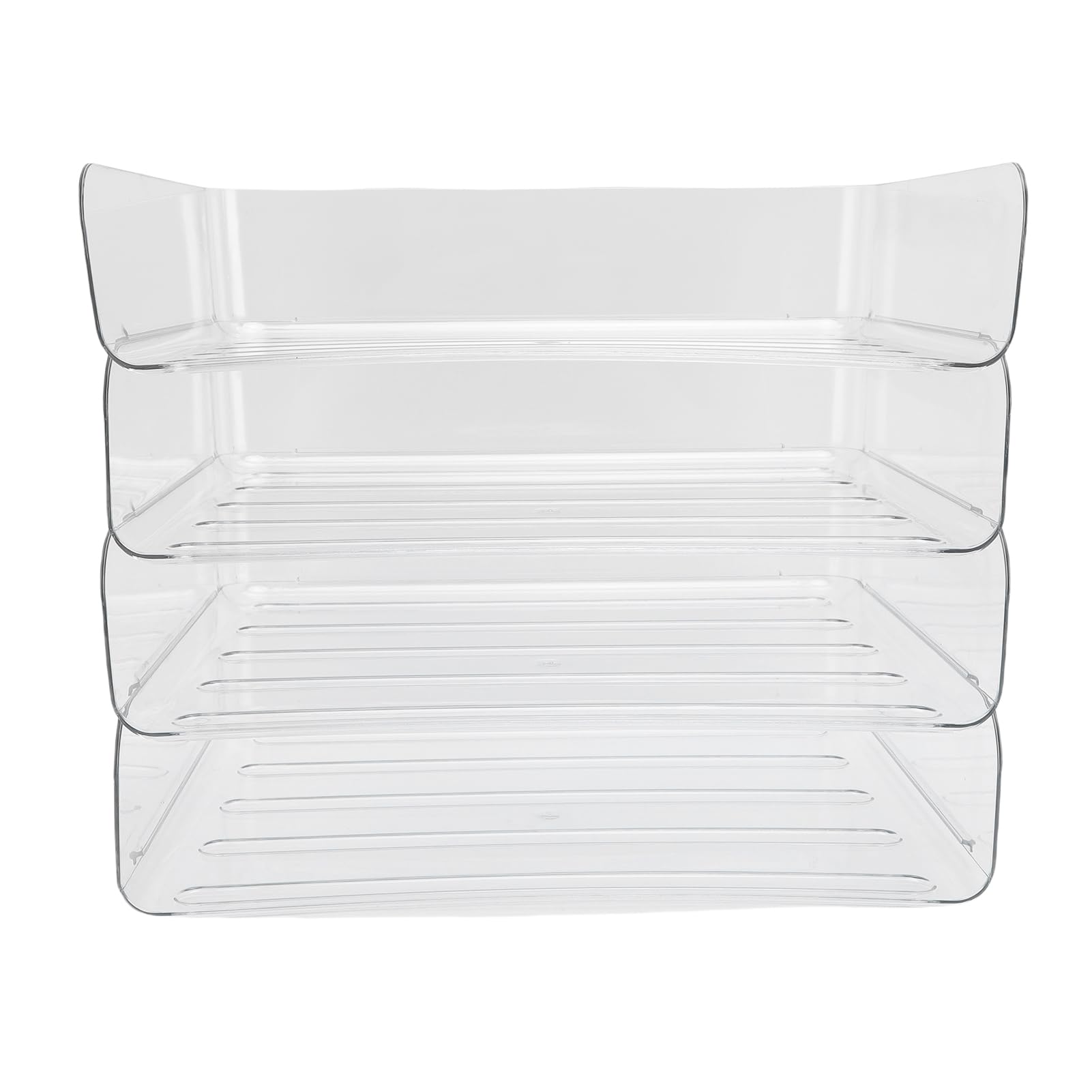 Topiky Juego de Bandejas Acrílicas para Escritorio, Elegante Organizador de Archivos Apilable de 4 Niveles para Bibliotecas y Oficinas Domésticas