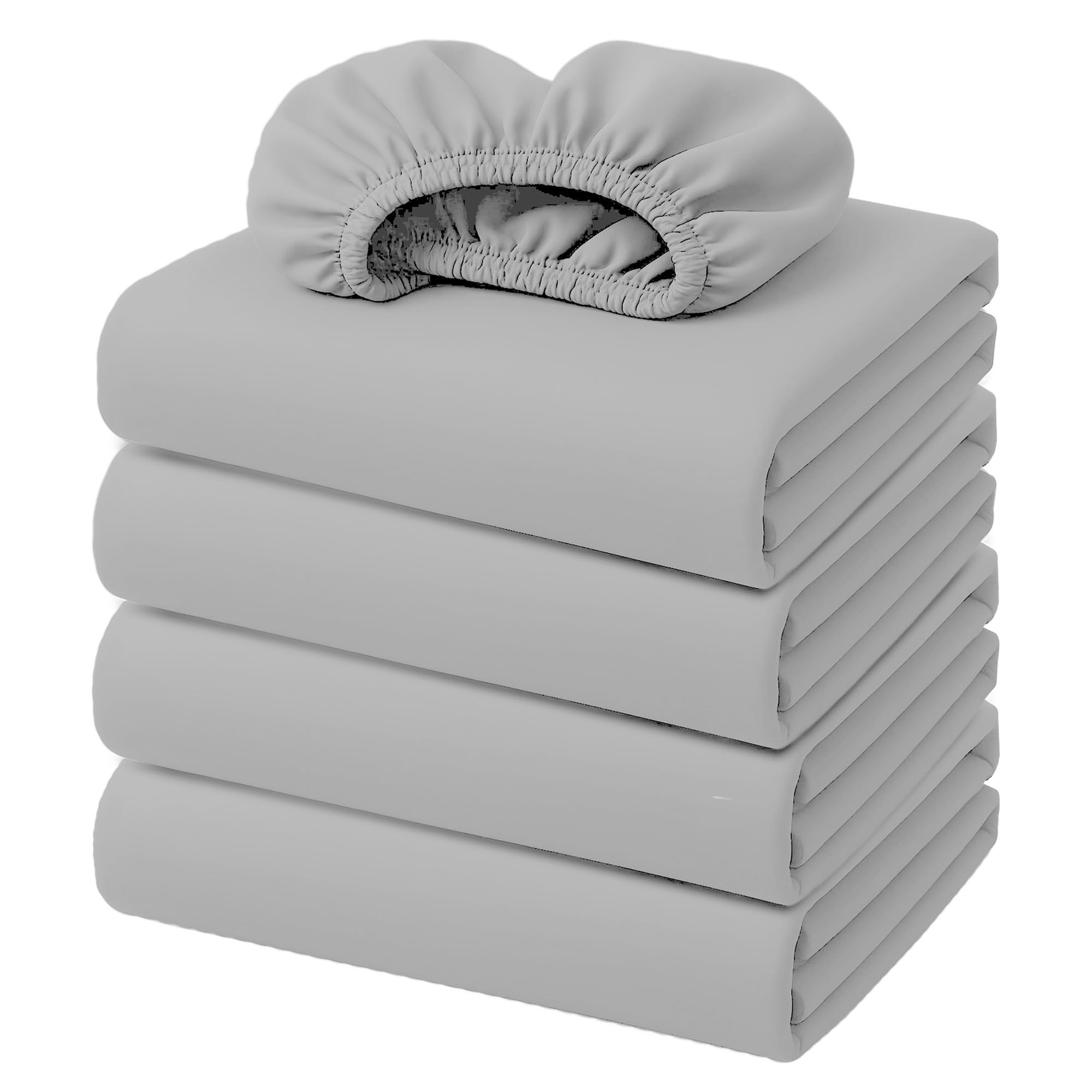 Lazzaro King Size Fitted Sheets Bulk Pack of 4 Pieces Extra Deep Pocket 40 cm (16 inches) Elastic Bed Sheets - Premium Microfiber Fitted Sheets King Size - Ultrasoft Hypoallergenic Fade Resistant