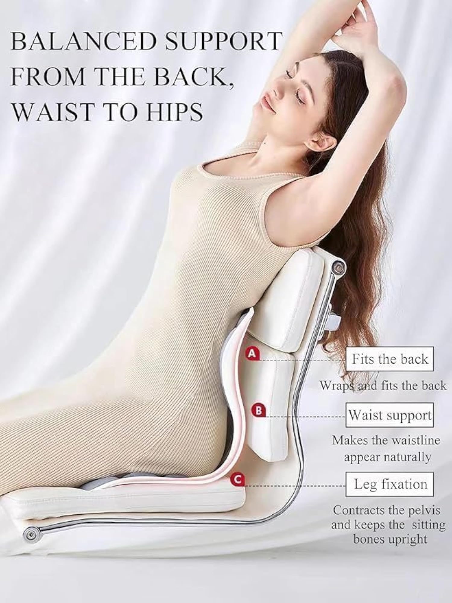 Portable Back Support Chair & Posture Corrector Cushion