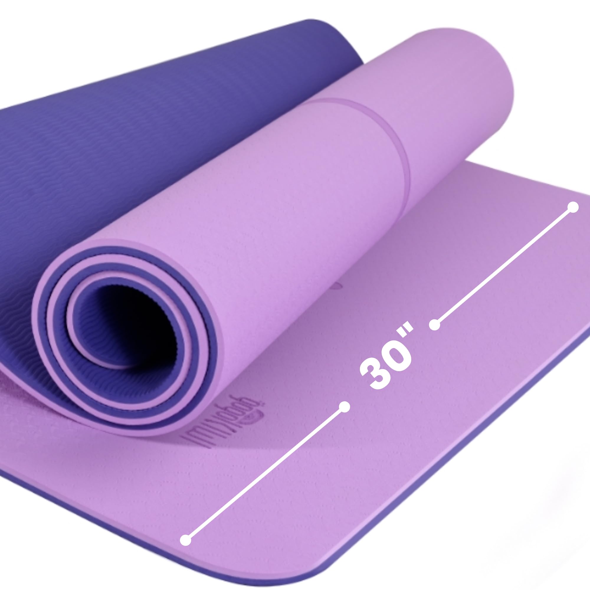 GOGOKIWI Large Yoga Mat (6'x4'/3') Extra Wide 1/4 Inch Thick Workout Mat for Women Men, Non Slip Exercise Mat for Home Gym, Yoga, Pilates, Stretching & Fitness