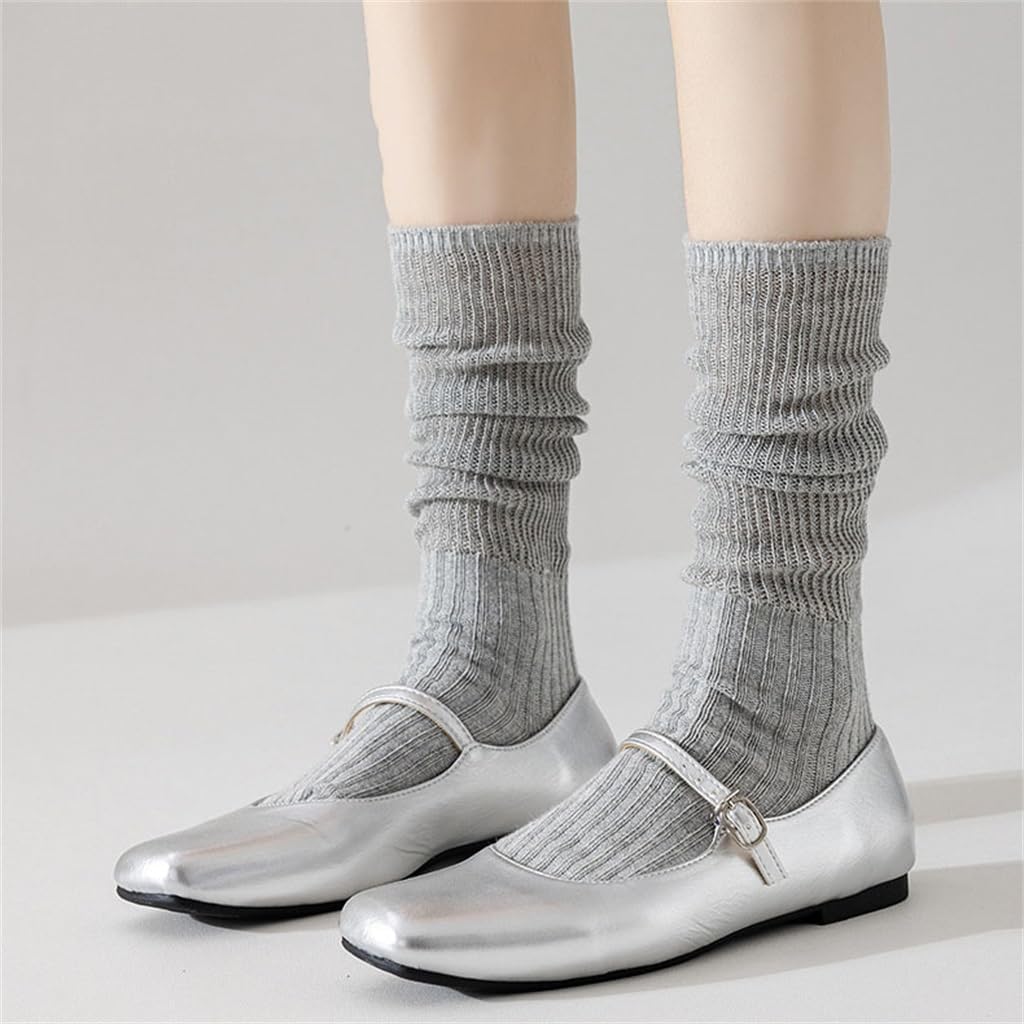 JSEIAJB Pile up Socks for Children S Early Autumn Cotton Lightweight Long Tube Socks and Calf Socks