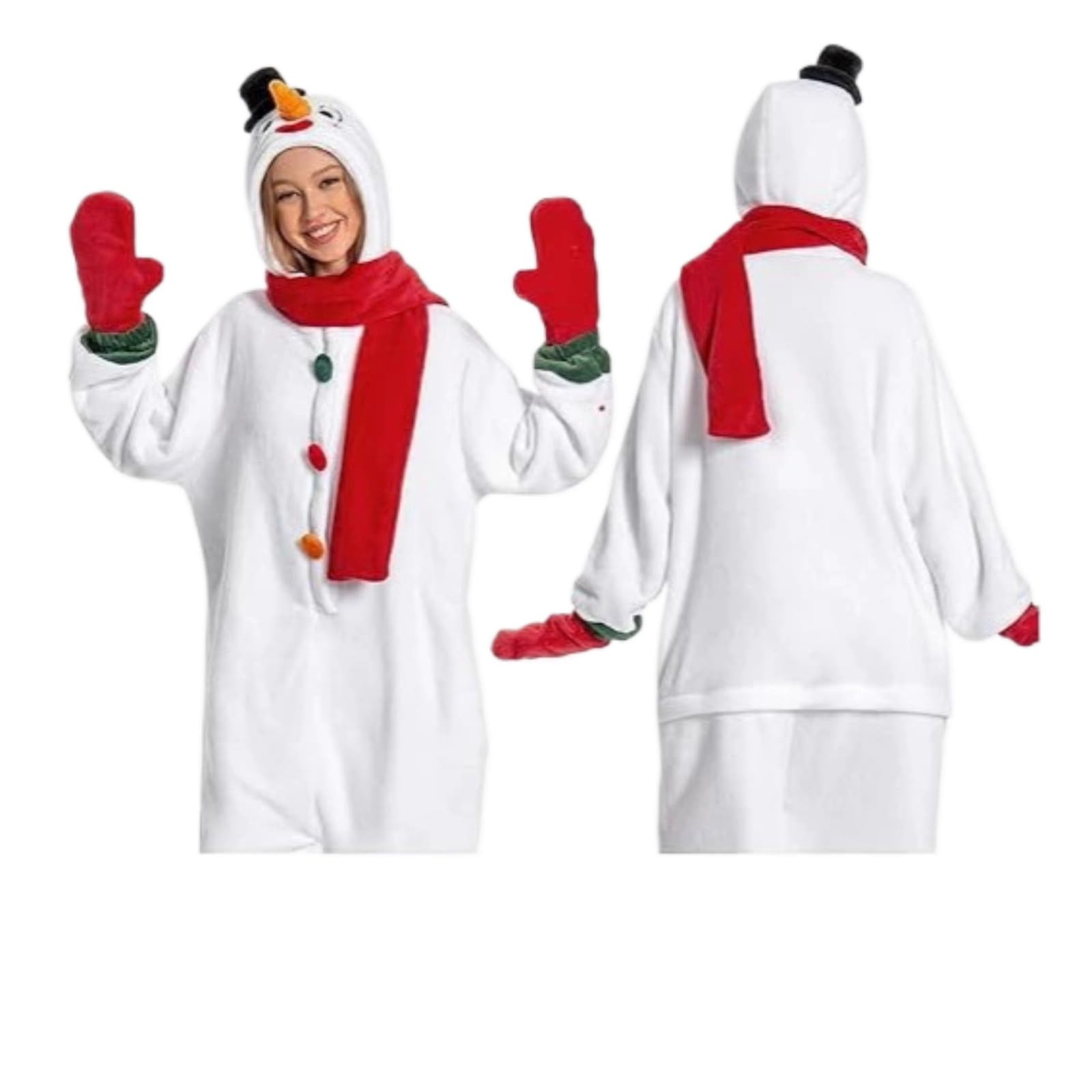 Générique Costume Enfant Grenouillère De Noël En Pilou Pour Fête Costumée Et Pyjama Party Tenue De Renne Ou Bonhomme De Neige Déguisement Douillet Pour Enfant Confortable