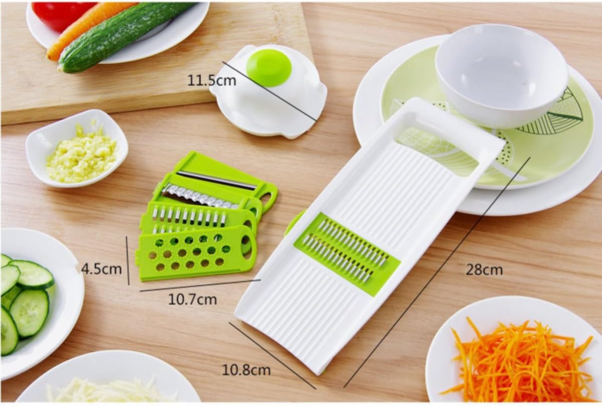 Multifunctional Vegetable Slicer with Five Blades, ABS Stainless Steel