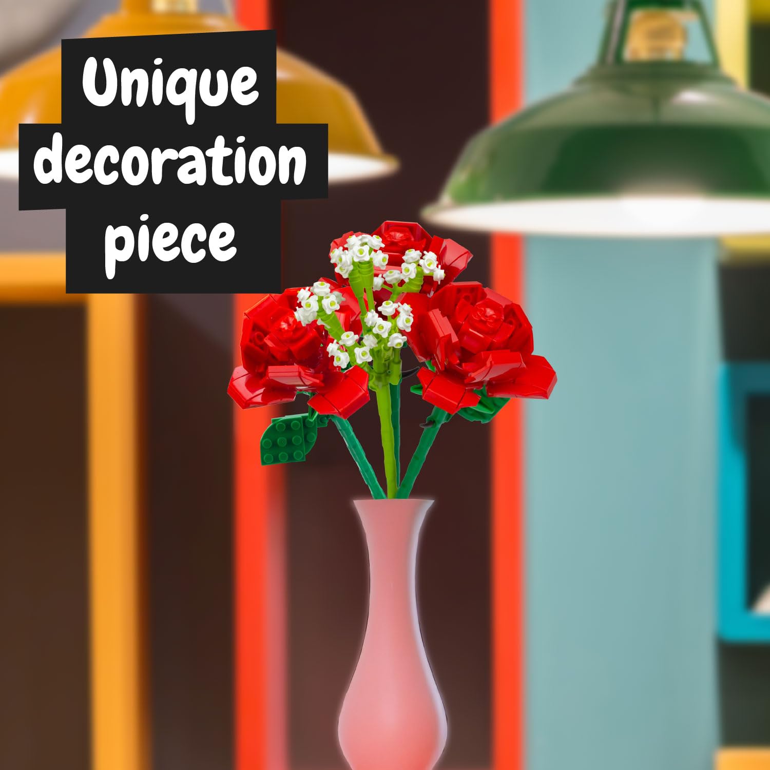 Science4you Rose Bouquet Building Kit for Adults, Have Fun Building Artificial Flowers, Building Gift - Image 3