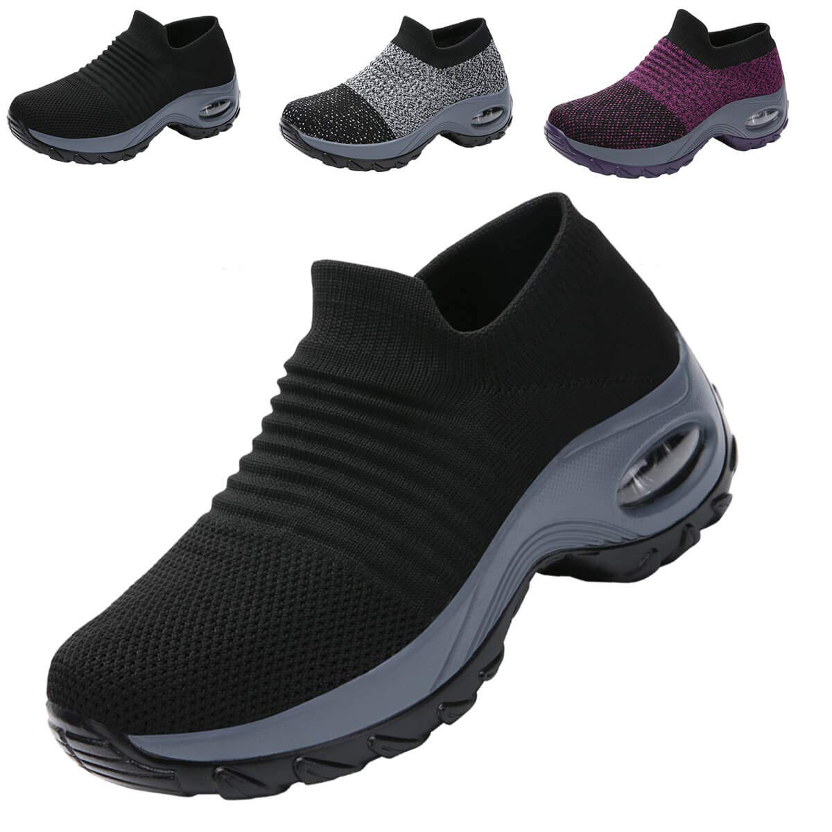 black mesh trainers womens