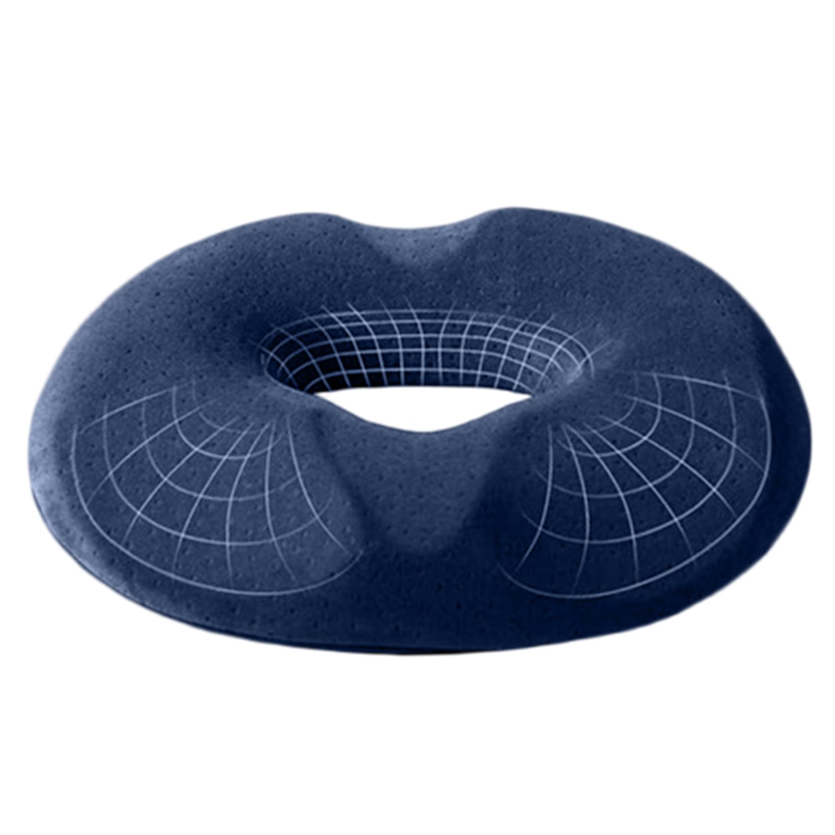 Cuscino a ciambella Cuscino per emorroidi in memory foam 18x16 pollici con rivestimento in velluto Chiusura con cerniera per sollievo dal dolore per casa, ufficio, emorroidi