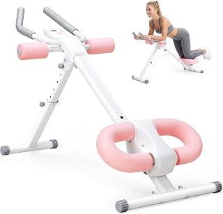 DUMOS Ab Workout Equipment for Home Gym, Exercise Machine Abs Trainer, Full Body Fitness System Adjustable for Abdominal Stomach Training, LCD Display, Knee Protection