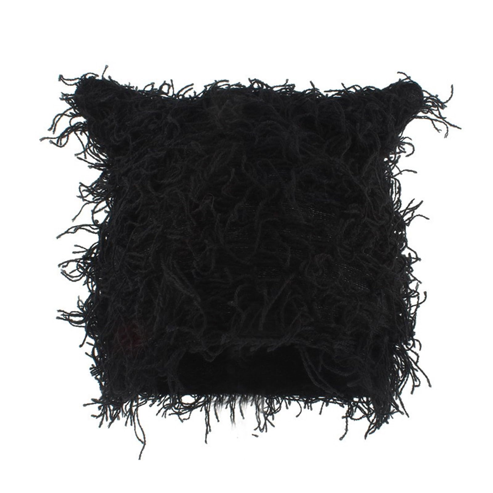 Cats Ear Hat for Female Male Outdoor Activity Hat Adult Casual Wear Thick Warm Skull Hat Winter Outdoor Sport Skiing Hat Black