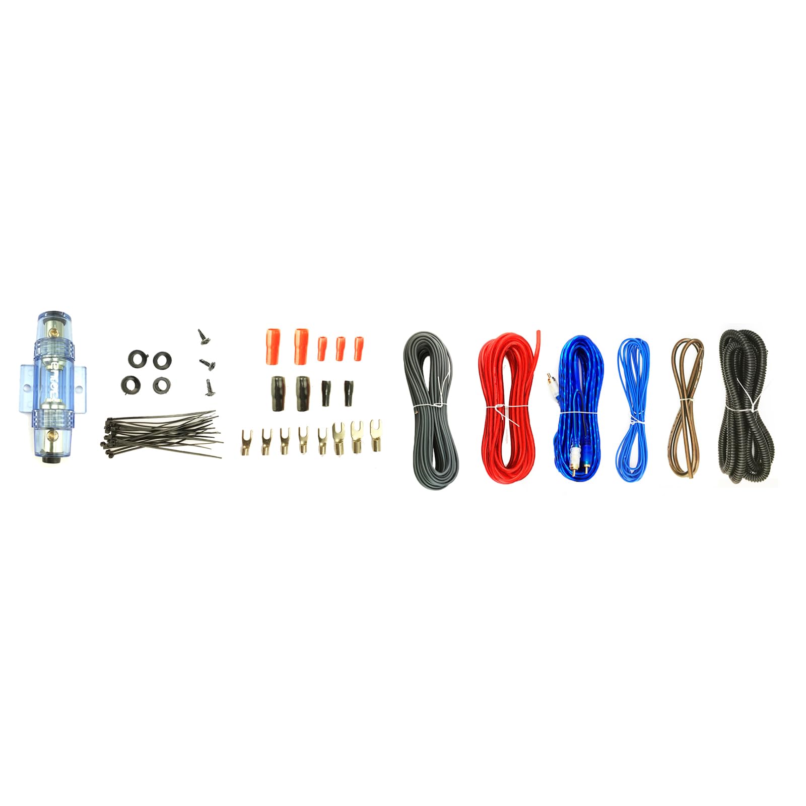 8 Gauge komplett Verstärker Verkabelung Installation Kit – RCA Interconnect – Lautsprecher Draht Sicherungshalter